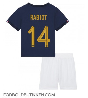 Frankrig Adrien Rabiot #14 Hjemmebanetrøje Børn VM 2022 Kortærmet (+ Korte bukser)